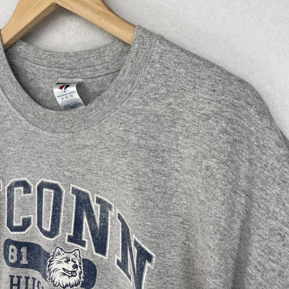 UCONN Shirt Mens 2XL HUSKIES University Connecticut Tee Starrs Cotton Gray - Picture 4 of 12
